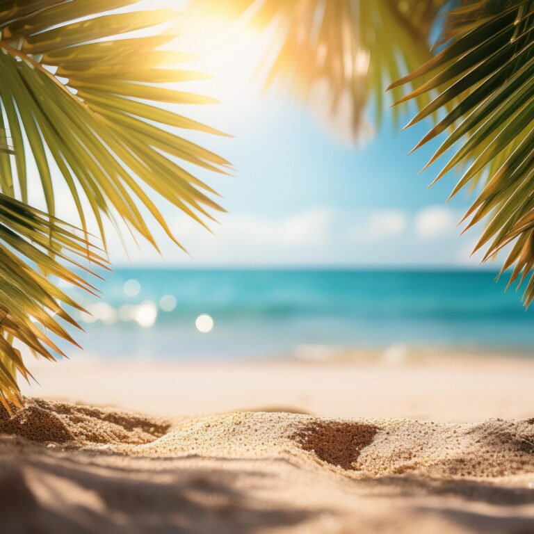 Meer, Strand und Palmen