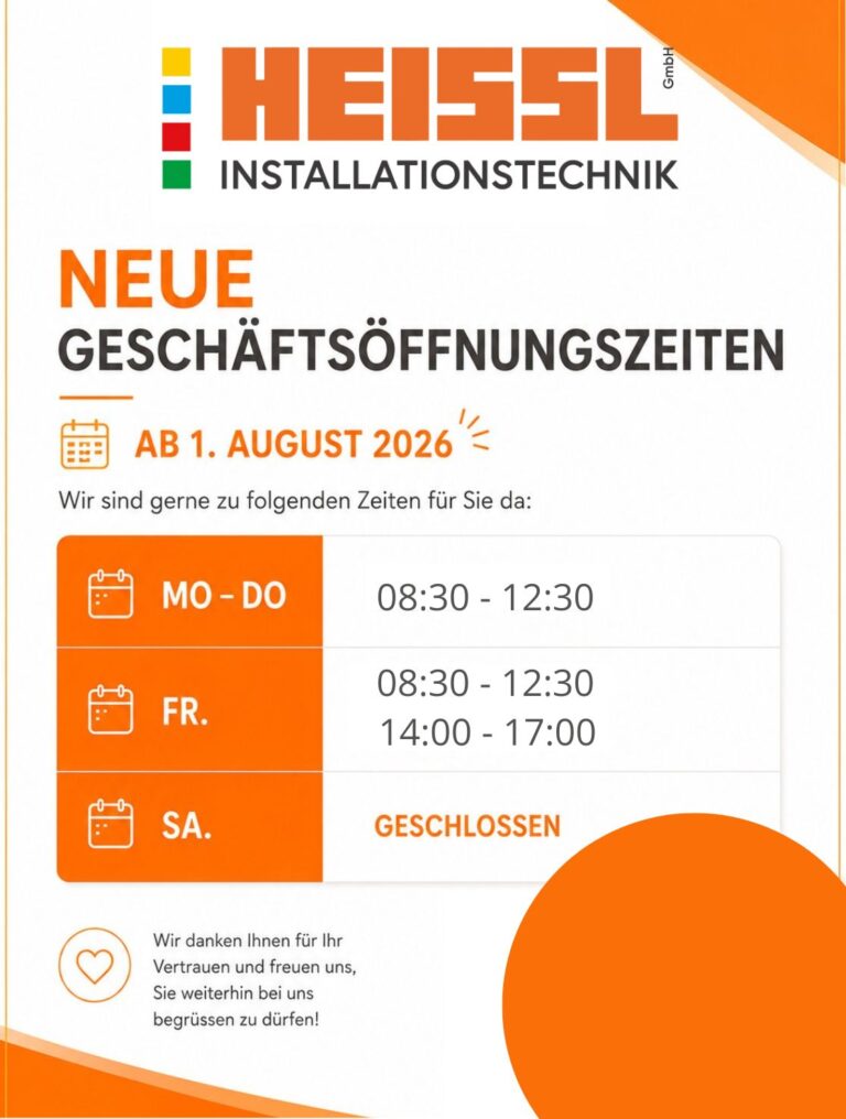 Geänderte Geschäftsöffnungszeiten